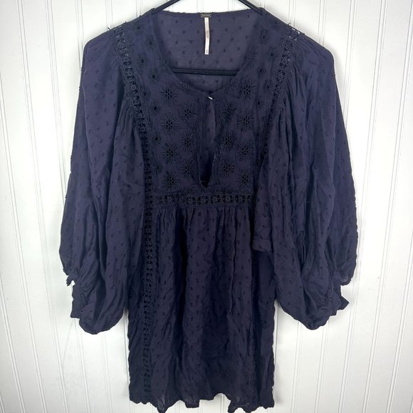 Free People Charlotte Tunic Deep Plum size XL - Picture 2 of 5
